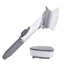 Brush Cleaning 2 in 1 Dispenser Detergent Multifunctional Practical Compact Kitchen Hygiene Durable Easy Use Storage
