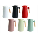 Thermal Bottle Digital Thermometer 1L Coffee Tea Inox Double Wall Temperature Pickles Elegant Modern Wood Office Cable
