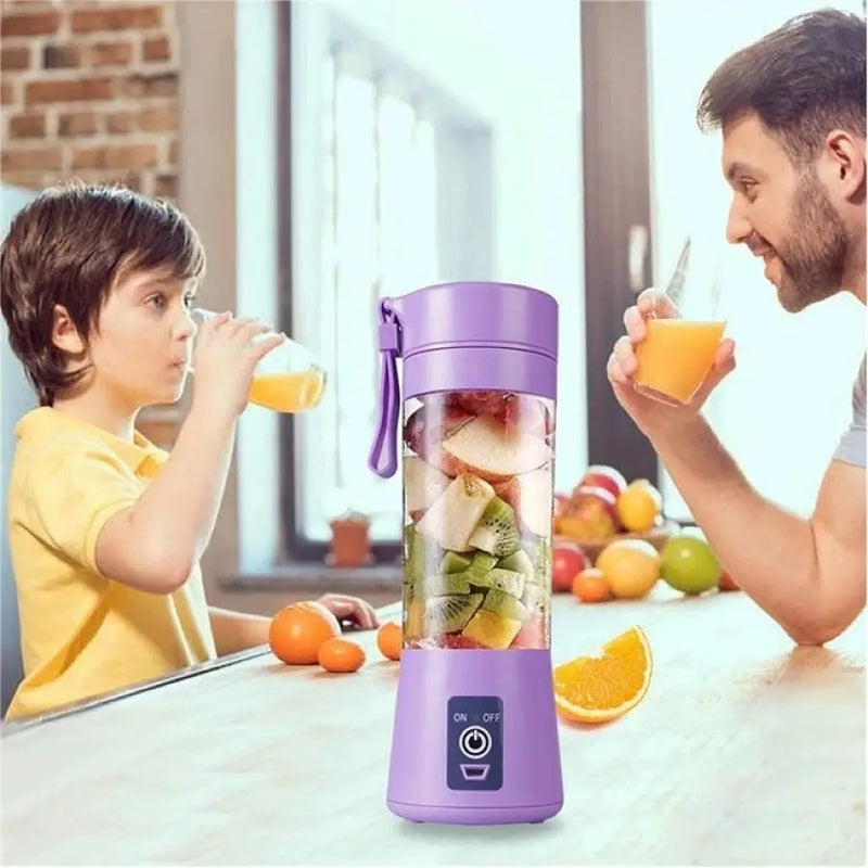 Mini Portable Blender Usb Juice Cap Take Shake 6 Blades Rechargable