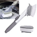 Brush Cleaning 2 in 1 Dispenser Detergent Multifunctional Practical Compact Kitchen Hygiene Durable Easy Use Storage