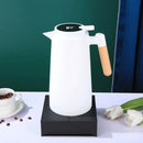 Thermal Bottle Digital Thermometer 1L Coffee Tea Inox Double Wall Temperature Pickles Elegant Modern Wood Office Cable