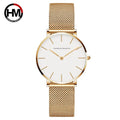 HANNAH MARTIN Brand Quality Stainless Steel Band Japan Quartz Movement Waterproof Women Full Rose Gold Ladies Dropshipping Watch