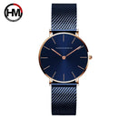 HANNAH MARTIN Brand Quality Stainless Steel Band Japan Quartz Movement Waterproof Women Full Rose Gold Ladies Dropshipping Watch