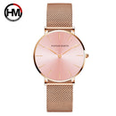 HANNAH MARTIN Brand Quality Stainless Steel Band Japan Quartz Movement Waterproof Women Full Rose Gold Ladies Dropshipping Watch