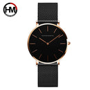 HANNAH MARTIN Brand Quality Stainless Steel Band Japan Quartz Movement Waterproof Women Full Rose Gold Ladies Dropshipping Watch