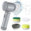 Electric Spin Scrubber Bathroom Cleaning Brush with 5 Brush Heads 5 in 1 Cleaning Brush Kitchen Dishwashing Brush Gadgets