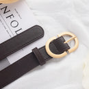 Women's Simple Golden Buckle Belt Women’s Fashion Casual Black Designer Belts Ladies Waist Belts For Jeans Clothing Accessories