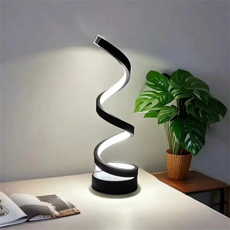 Luminária de Mesa Espiral Moderna LED