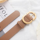 Women's Simple Golden Buckle Belt Women’s Fashion Casual Black Designer Belts Ladies Waist Belts For Jeans Clothing Accessories