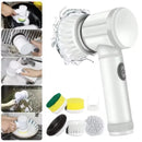 Electric Spin Scrubber Bathroom Cleaning Brush with 5 Brush Heads 5 in 1 Cleaning Brush Kitchen Dishwashing Brush Gadgets
