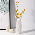 NEW 21cm Modern Flower Vase White Pink Green Plastic Vase Nordic Home Living Room Decoration Ornament Flower Arrangement Decor