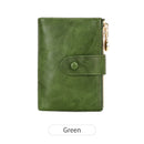 Minimalist Women's Wallet Short Three Layer Large Capacity Double Zipper Card Holder ID Card Credit Bank Card Holder Money Bag