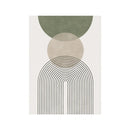 Conjunto de Quadros Abstratos Minimalistas – Verde & Bege