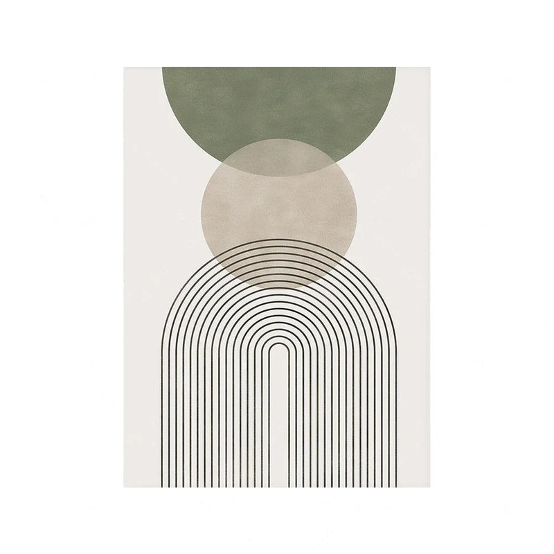Nordic Sage Green Botanical Posters Prints Pictures Abstract Boho Geometric Wall Art Canvas Painting for Living Room Home Decor