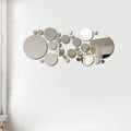 Conjunto de Espelhos Decorativos Adesivos — Design Circular Moderno
