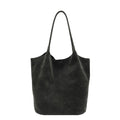 Suede Sewing Thread Retro Women's Shoulder Bags Zipper Casual Versatile 2024 New Solid Colors High Capacity Casual Tote