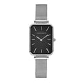 Rectangle Ultrathin Nordic Simple Style Japan Quartz Movement Fashion Stainless Steel Mesh Silvery Bracelet Belt Ladies Watches