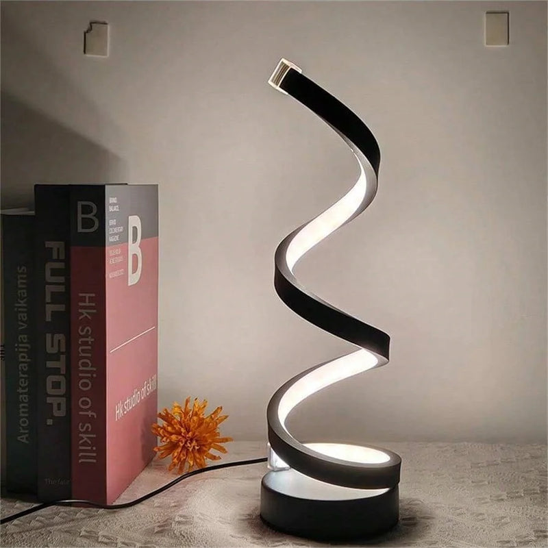 Luminária de Mesa Espiral Moderna LED