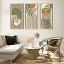 Conjunto de Quadros Decorativos Abstratos Nature Essence (3 Peças)