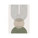 Conjunto de Quadros Abstratos Minimalistas – Verde & Bege