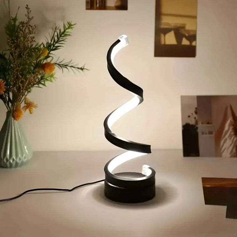 Luminária de Mesa Espiral Moderna LED