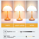 Led Bedroom Bedside Lamp Mushroom Rechargeable Desk Lamp Wireless Room Decor Night Light Touch Switch Atmosphere Usb Table Lamp