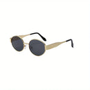 New Oval Sunglasses for Women Men Trendy Metal Frame Sun Glasses Classic Shades