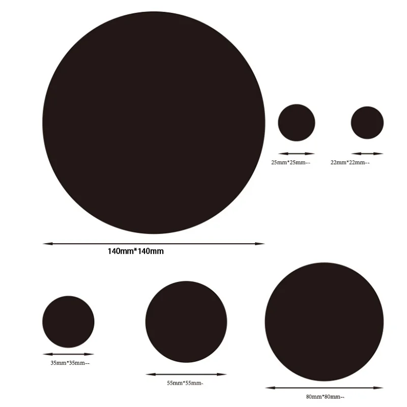 Conjunto de Espelhos Decorativos Adesivos — Design Circular Moderno