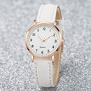 1/3/4/5PCS Fashion Arabic Dial Women Quartz Watch Casual Leather Strap Wristwatch for Girls Clock Gift（Without Box）