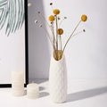 NEW 21cm Modern Flower Vase White Pink Green Plastic Vase Nordic Home Living Room Decoration Ornament Flower Arrangement Decor