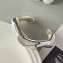 Ingemark Exaggerated Multilayer Thin Wire Open Bangle Women Trendy Punk Hip Hop Wave Cuff Bracelets Grunge Jewelry Steampunk Men